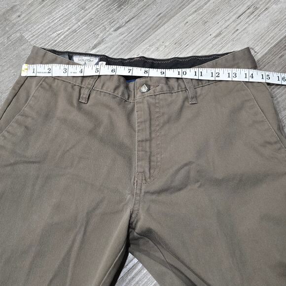Volcom Brown Modern Stretch Straight Leg Pants Men's Jeans Size 28 - Picture 5 of 7